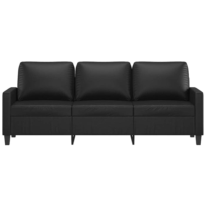Canapea cu 3 locuri, negru, 180 cm, piele ecologică - WALTI WALTI