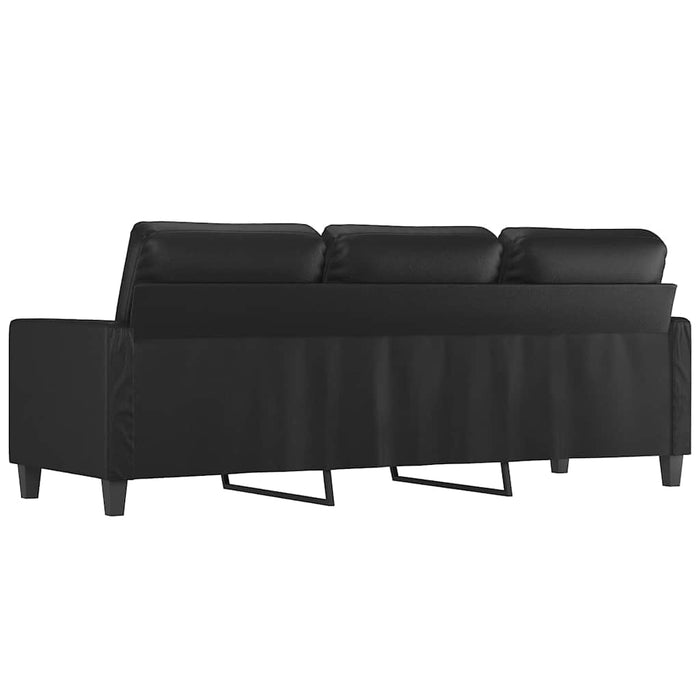 Canapea cu 3 locuri, negru, 180 cm, piele ecologică - WALTI WALTI