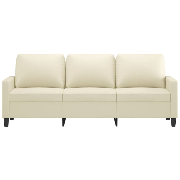 Canapea cu 3 locuri, crem, 180 cm, piele ecologică - WALTI WALTI
