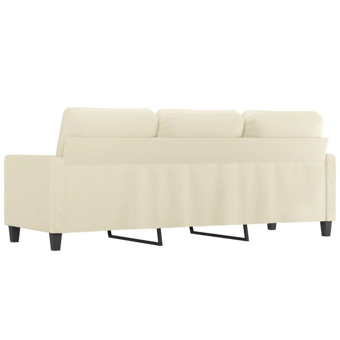 Canapea cu 3 locuri, crem, 180 cm, piele ecologică - WALTI WALTI