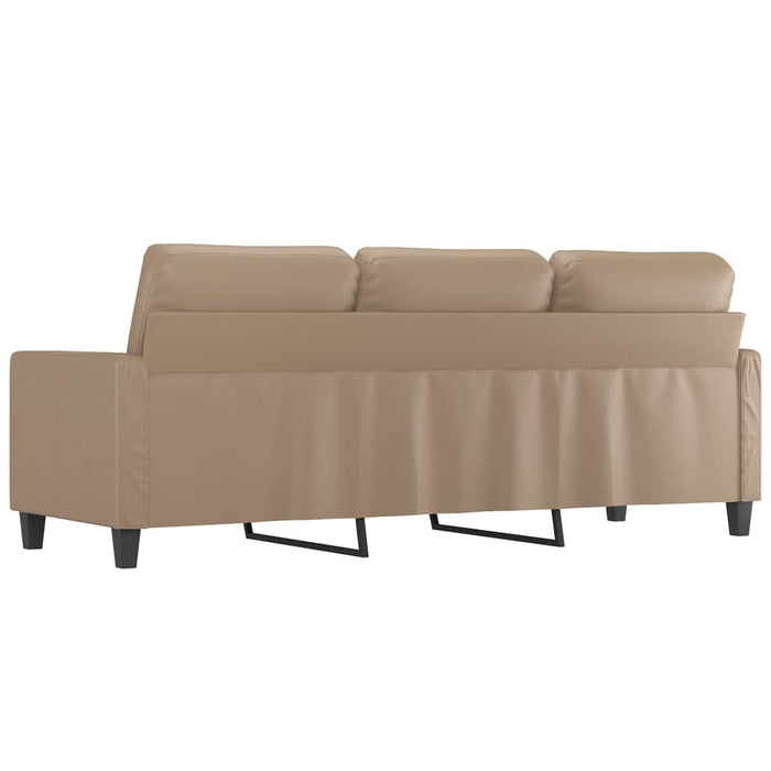 Canapea cu 3 locuri, cappuccino, 180 cm, piele ecologică - WALTI WALTI