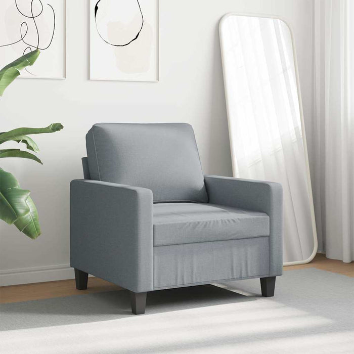 Fotoliu canapea, gri deschis, 60 cm, material textil - WALTI WALTI