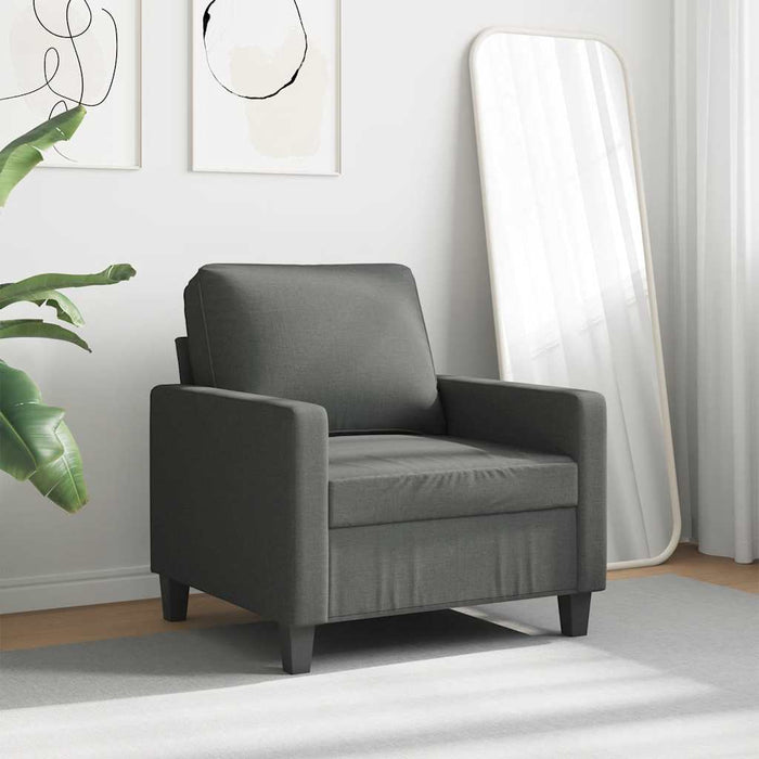 Fotoliu canapea, gri închis, 60 cm, material textil - WALTI WALTI