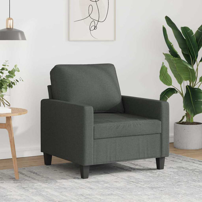 Fotoliu canapea, gri închis, 60 cm, material textil - WALTI WALTI