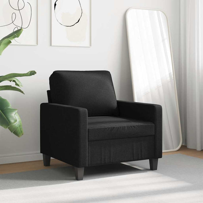 Fotoliu canapea, negru, 60 cm, material textil WALTI
