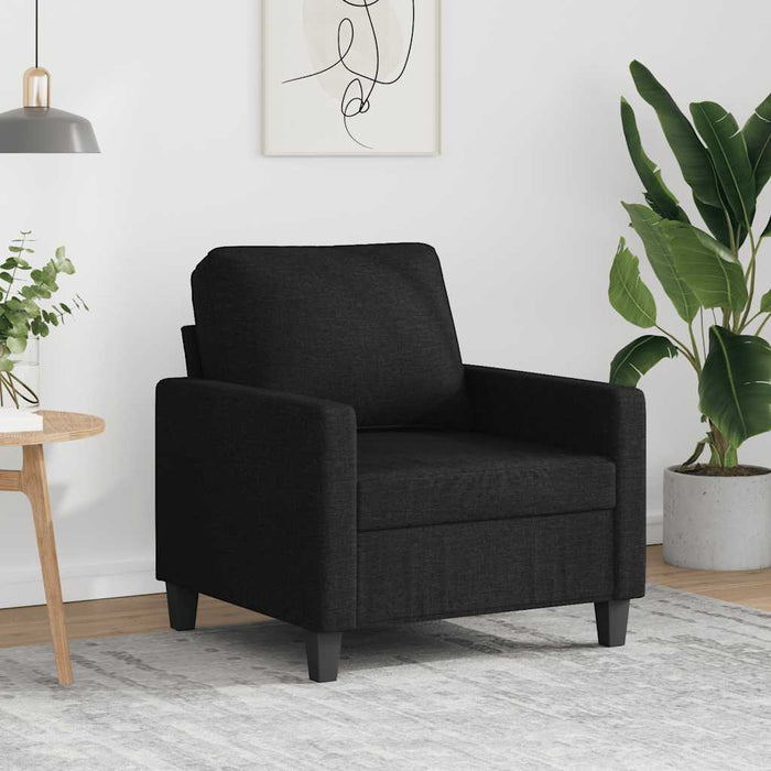 Fotoliu canapea, negru, 60 cm, material textil WALTI