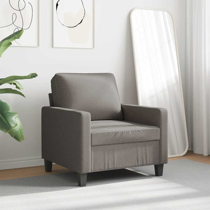 Fotoliu canapea, gri taupe, 60 cm, material textil - WALTI WALTI
