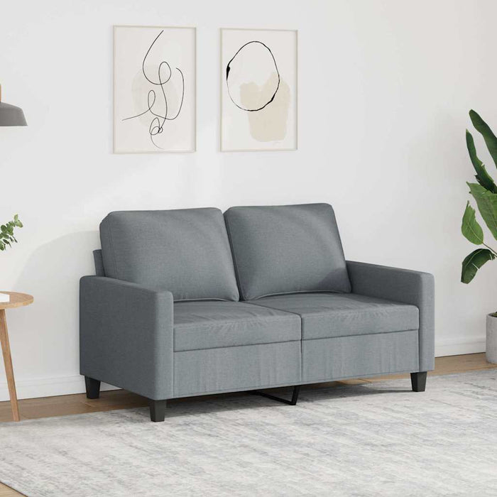 Canapea cu 2 locuri, gri deschis, 120 cm, material textil - WALTI WALTI