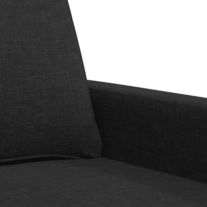 Canapea cu 2 locuri, negru, 120 cm, material textil WALTI