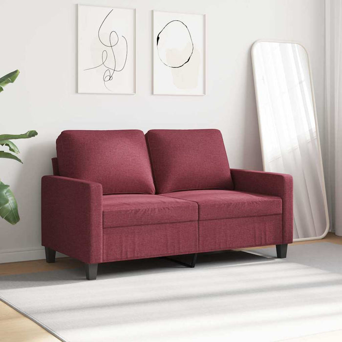 Canapea cu 2 locuri, roșu vin, 120 cm, material textil - WALTI WALTI