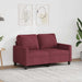 Canapea cu 2 locuri, roșu vin, 120 cm, material textil - WALTI WALTI