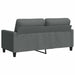 Canapea cu 2 locuri, gri închis, 140 cm, material textil - WALTI WALTI