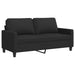 Canapea cu 2 locuri, negru, 140 cm, material textil - WALTI WALTI