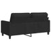 Canapea cu 2 locuri, negru, 140 cm, material textil - WALTI WALTI
