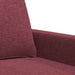 Canapea cu 2 locuri, roșu vin, 140 cm, material textil - WALTI WALTI