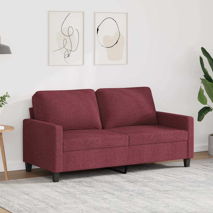 Canapea cu 2 locuri, roșu vin, 140 cm, material textil - WALTI WALTI