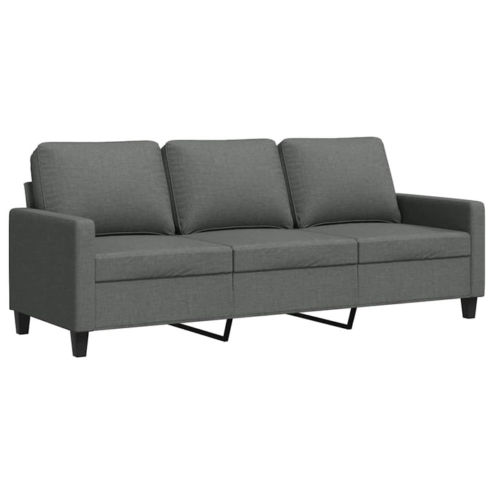 Canapea cu 3 locuri, gri închis, 180 cm, material textil WALTI