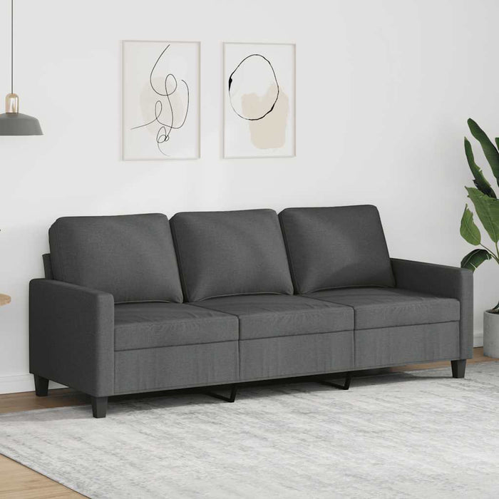 Canapea cu 3 locuri, gri închis, 180 cm, material textil WALTI