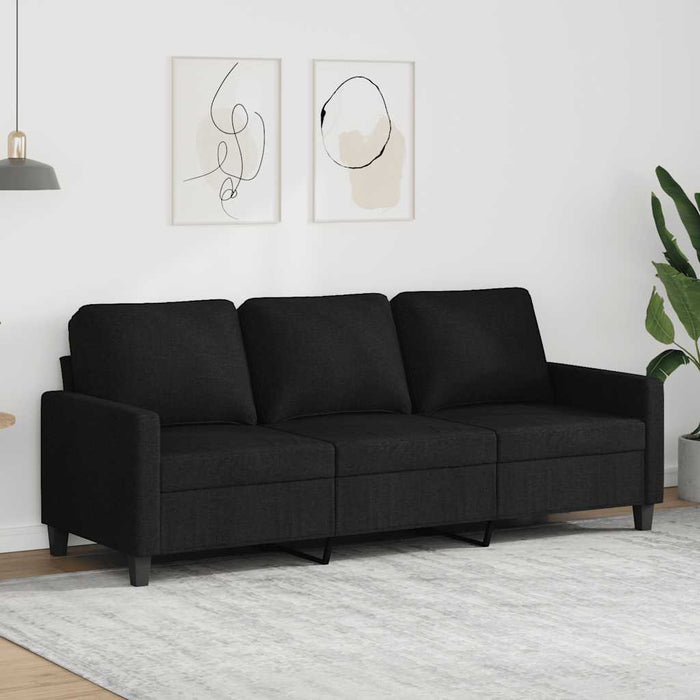 Canapea cu 3 locuri, negru, 180 cm, material textil - WALTI WALTI