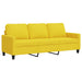 Canapea cu 3 locuri, galben deschis, 180 cm, material textil - WALTI WALTI