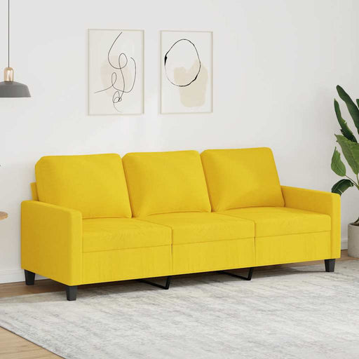 Canapea cu 3 locuri, galben deschis, 180 cm, material textil - WALTI WALTI