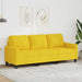 Canapea cu 3 locuri, galben deschis, 180 cm, material textil - WALTI WALTI