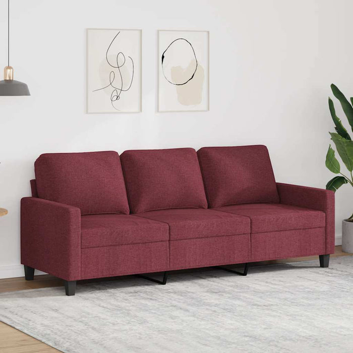 Canapea cu 3 locuri, roșu vin, 180 cm, material textil - WALTI WALTI