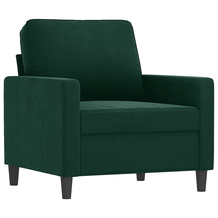 Fotoliu canapea, verde închis, 60 cm, catifea - WALTI WALTI