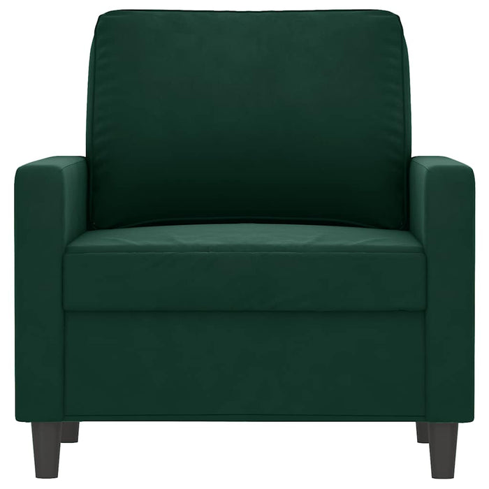 Fotoliu canapea, verde închis, 60 cm, catifea - WALTI WALTI