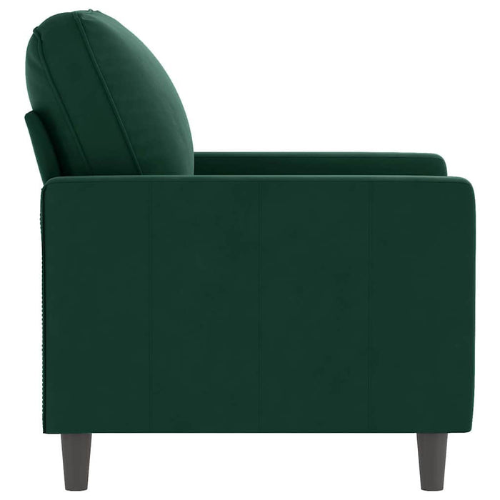 Fotoliu canapea, verde închis, 60 cm, catifea - WALTI WALTI