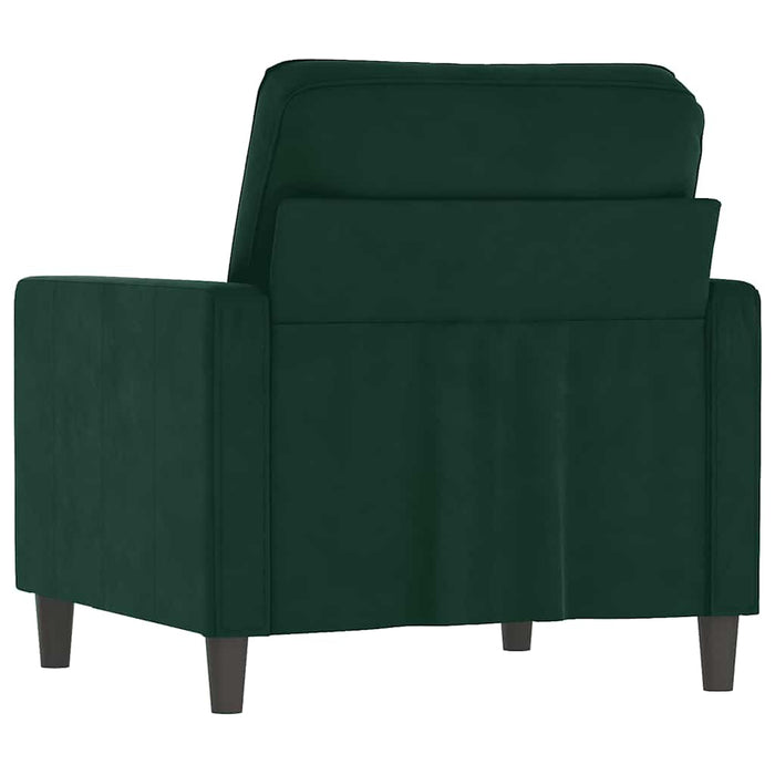 Fotoliu canapea, verde închis, 60 cm, catifea - WALTI WALTI