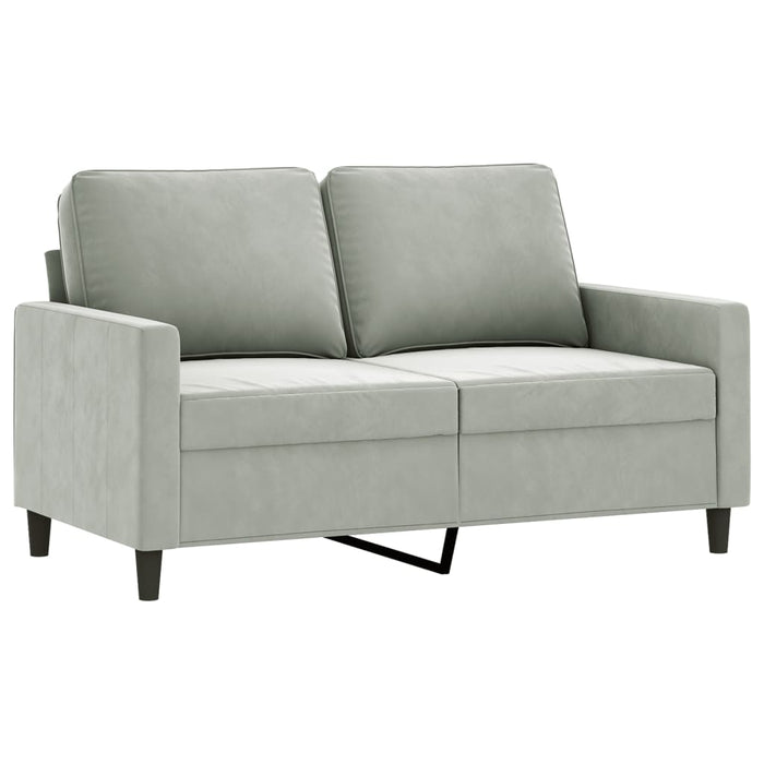 Canapea cu 2 locuri, gri deschis, 120 cm, catifea - WALTI WALTI