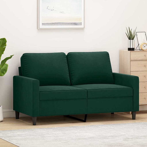 Canapea cu 2 locuri, verde închis, 120 cm, catifea - WALTI WALTI