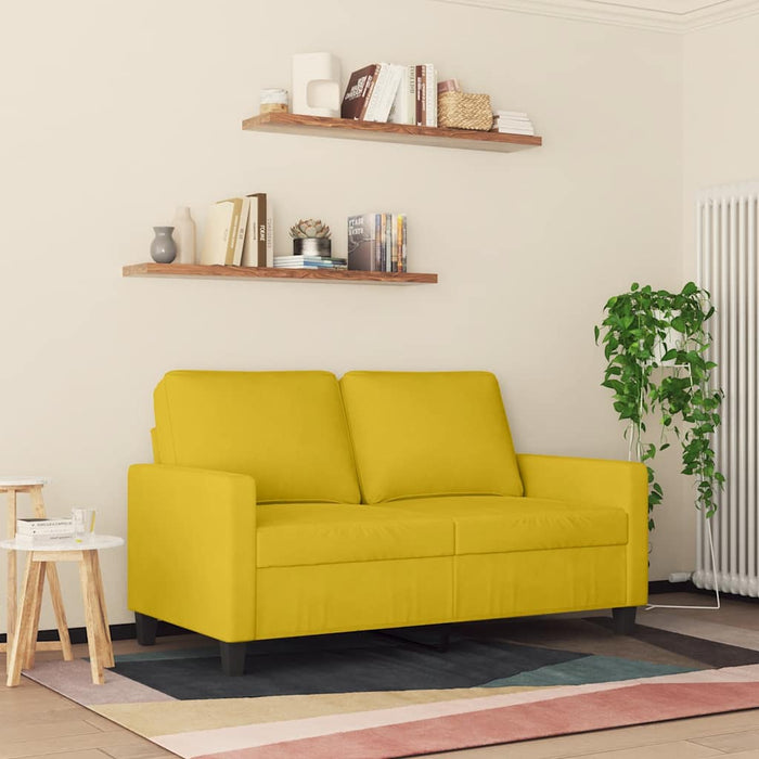 Canapea cu 2 locuri, galben, 120 cm, catifea - WALTI WALTI