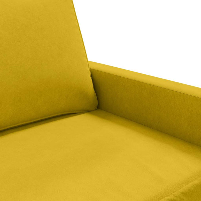 Canapea cu 2 locuri, galben, 120 cm, catifea - WALTI WALTI
