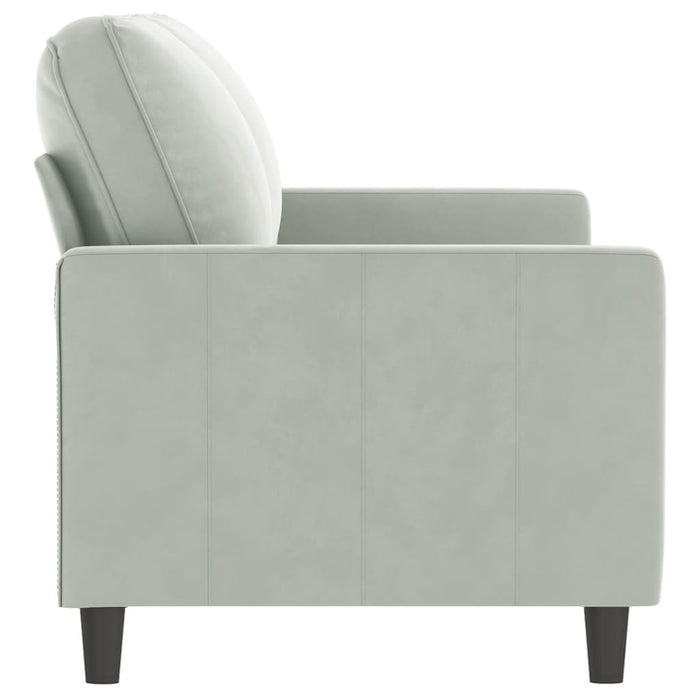 Canapea cu 2 locuri, gri deschis, 140 cm, catifea WALTI