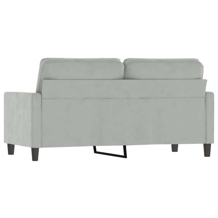 Canapea cu 2 locuri, gri deschis, 140 cm, catifea WALTI