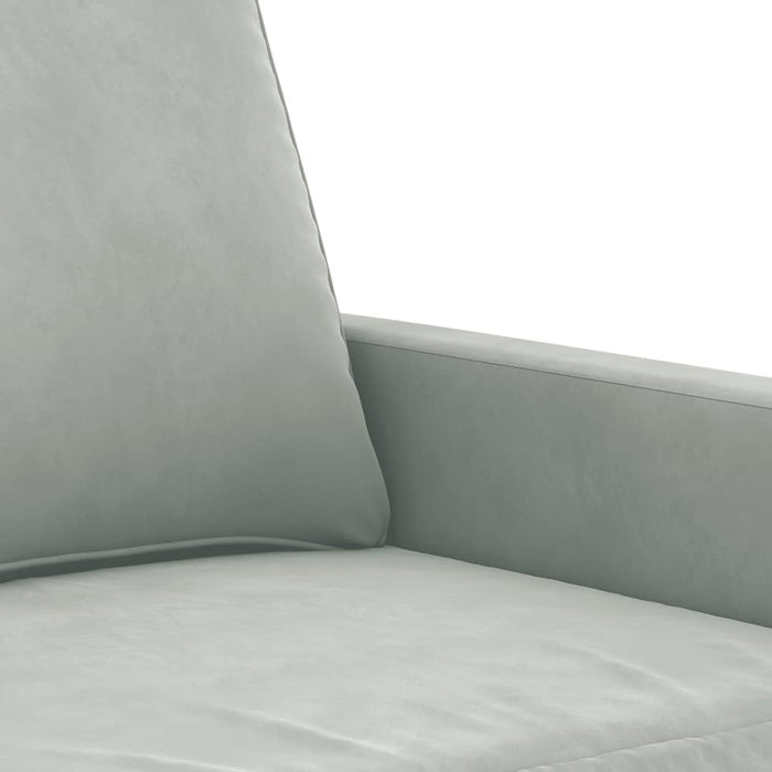 Canapea cu 2 locuri, gri deschis, 140 cm, catifea WALTI