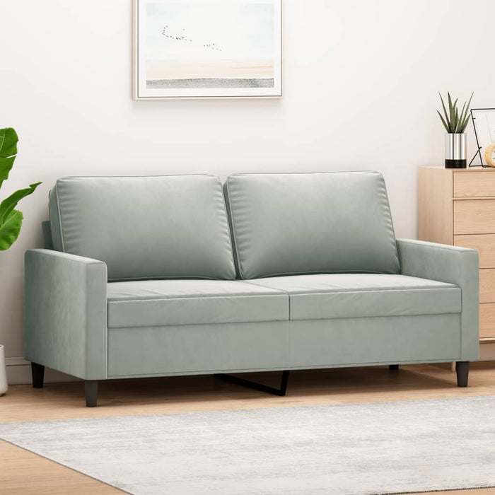 Canapea cu 2 locuri, gri deschis, 140 cm, catifea WALTI