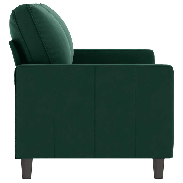 Canapea cu 2 locuri, verde închis, 140 cm, catifea - WALTI WALTI