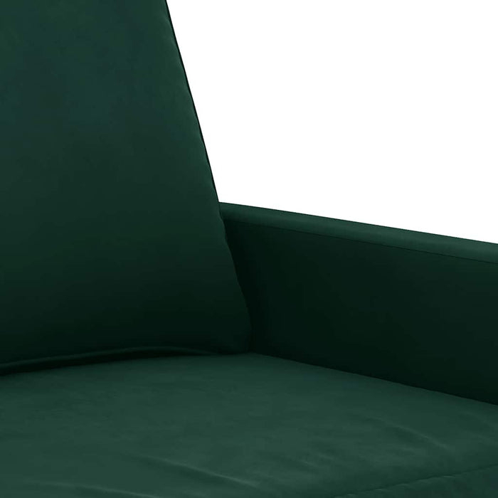 Canapea cu 2 locuri, verde închis, 140 cm, catifea - WALTI WALTI