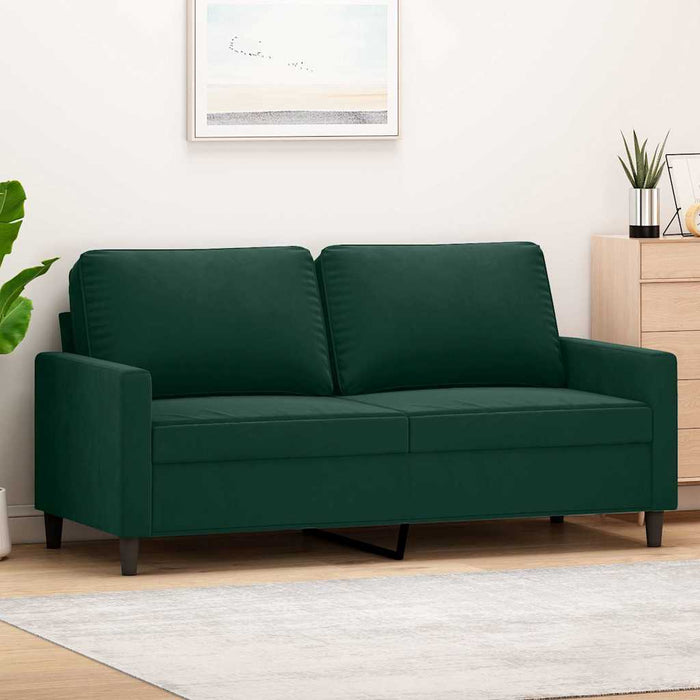 Canapea cu 2 locuri, verde închis, 140 cm, catifea - WALTI WALTI