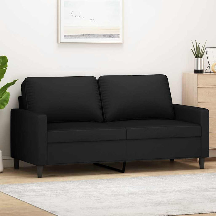 Canapea cu 2 locuri, negru, 140 cm, catifea - WALTI WALTI