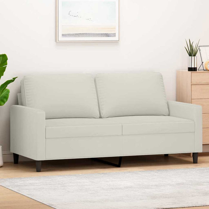 Canapea cu 2 locuri, crem, 140 cm, catifea - WALTI WALTI