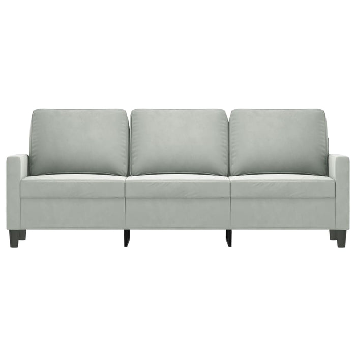 Canapea cu 3 locuri, gri deschis, material 180CM catifea WALTI