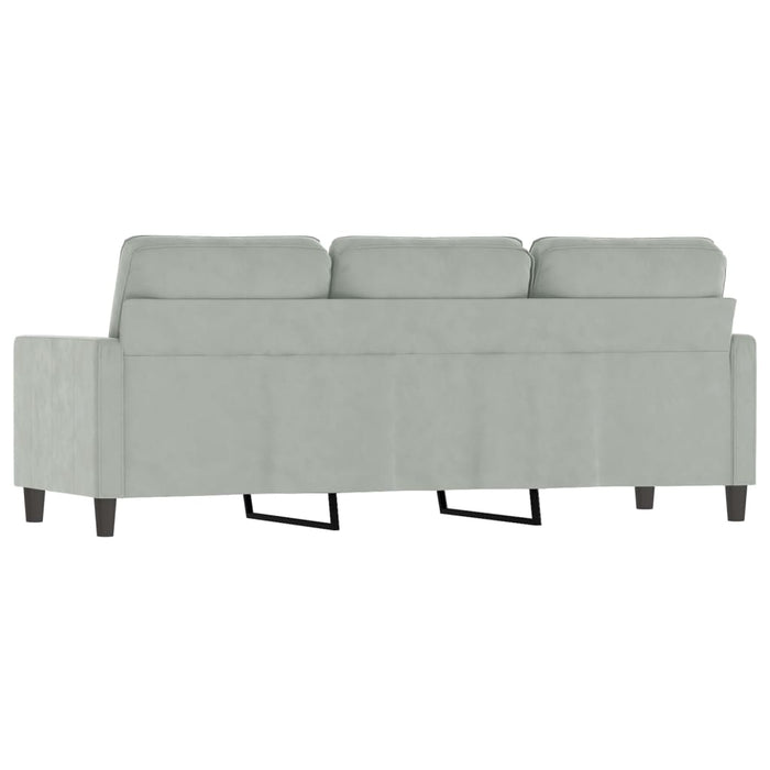 Canapea cu 3 locuri, gri deschis, material 180CM catifea WALTI