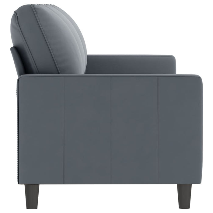 Canapea cu 3 locuri, gri închis, 180 cm, material catifea WALTI