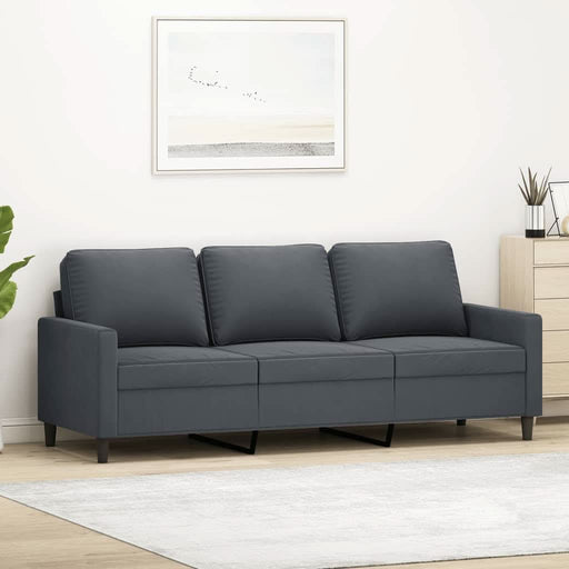 Canapea cu 3 locuri, gri închis, 180 cm, material catifea - WALTI WALTI