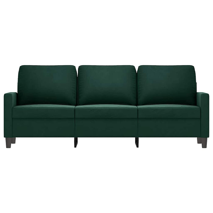 Canapea cu 3 locuri, verde închis, 180 cm, catifea - WALTI WALTI
