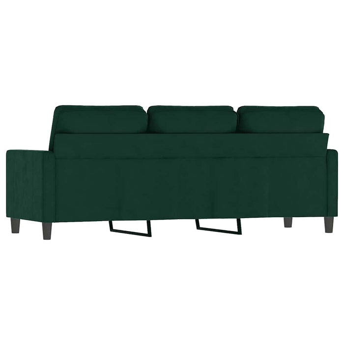 Canapea cu 3 locuri, verde închis, 180 cm, catifea - WALTI WALTI